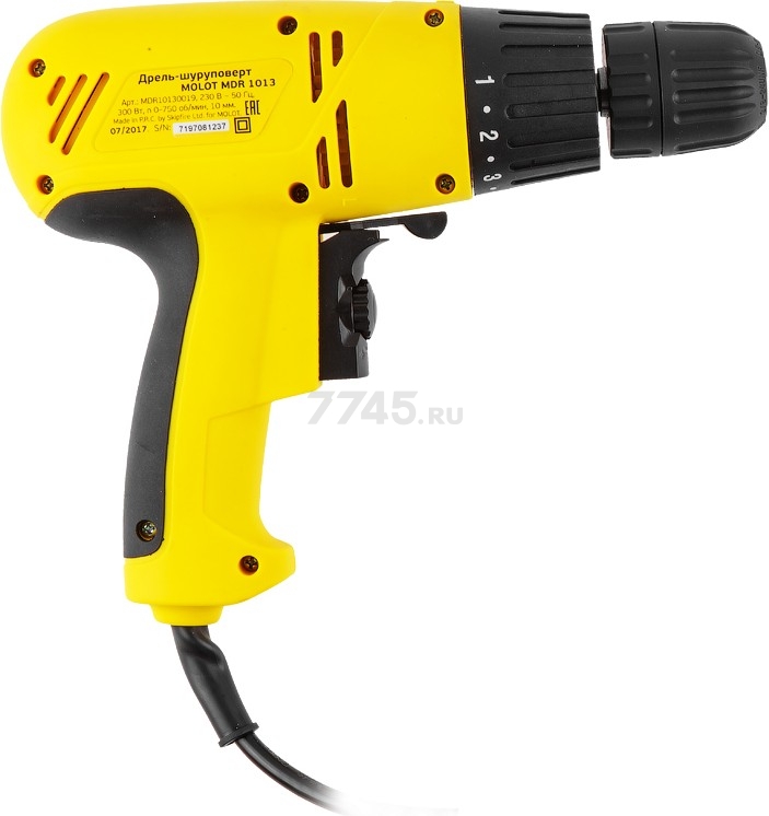 Дрель-шуруповерт сетевая MOLOT MDR 1013 (MDR10130019) - Фото 3