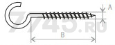 Крючок С-образный 6х80 мм цинк STARFIX 4 штуки (SMZ2-55508-4) - Фото 2