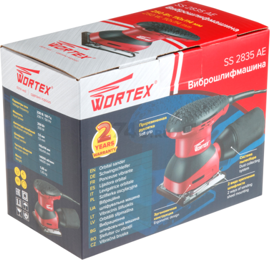 Шлифмашина плоская (виброшлифмашина) WORTEX SS 2835 AE (SS2835AE01319A1) - Фото 7