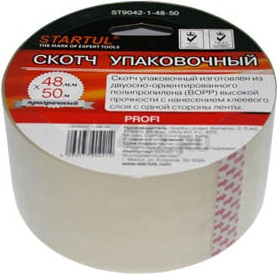 Скотч упаковочный STARTUL Profi 48 мм 50 м прозрачный (ST9042-1-48-50) - Фото 2