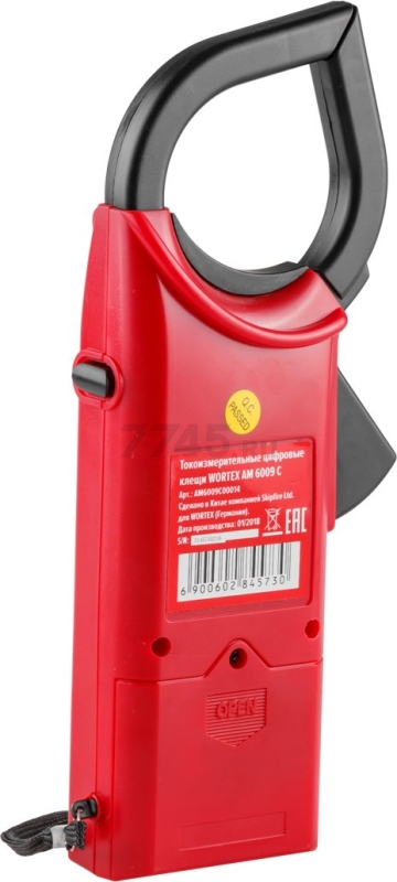 Клещи токоизмерительные WORTEX AM 6009 C (AM6009C00014) - Фото 4