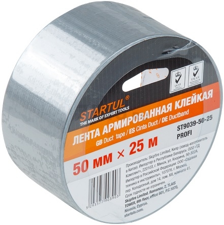 Лента армированная клейкая 50 мм 25 м STARTUL Profi (ST9039-50-25)