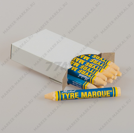 Маркер на основе твердой краски для шин MARKAL Tyre Marque желтый (51421) - Фото 3