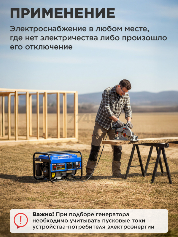 Генератор бензиновый ECO PE-3001RS - Фото 2