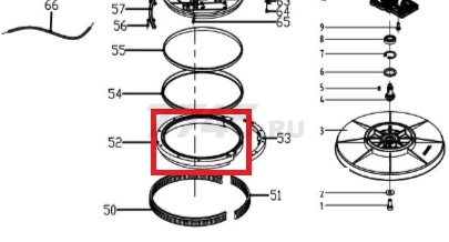 Щеткодержатель для шлифователя по бетону WORTEX DG 2260 (R7234A-SG-52)