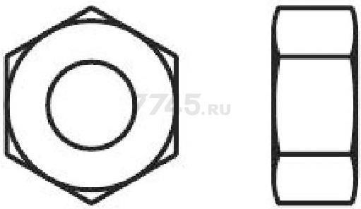 Гайка шестигранная М12 цинк класс прочности 8 DIN 934 STARFIX 70 штук (SMC1-66688-70) - Фото 2