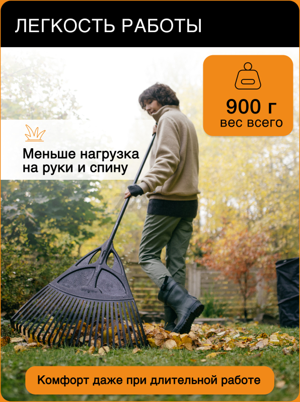 Грабли веерные FISKARS Solid (1015645) - Фото 5