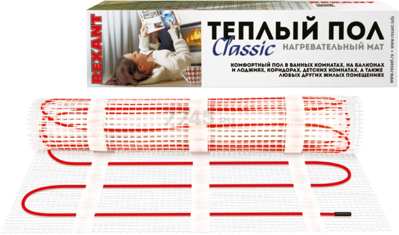 Мат нагревательный REXANT Classic RNX-6,0-900 6,0 м² 900 Вт (51-0510-2)