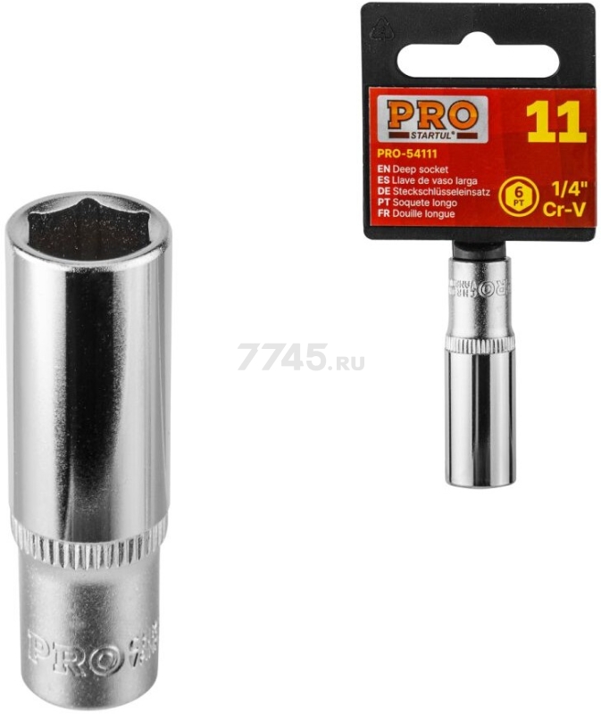 Головка 1/4" 8 мм 6 граней глубокая PRO STARTUL (PRO-54108)