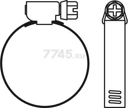 Хомут червячный 140-160 мм цинк DIN 3017 STARFIX (SMP-89884-1) - Фото 2