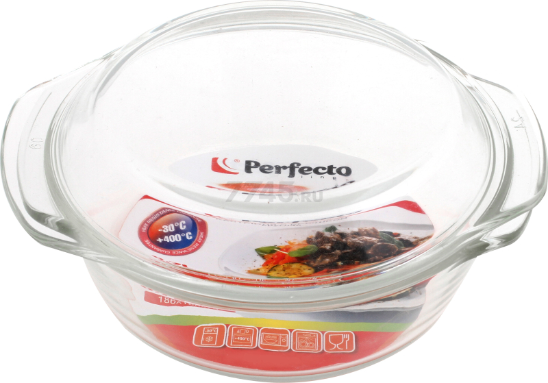 Кастрюля из жаропрочного стекла с крышкой PERFECTO LINEA 0,7 л (11-070010) - Фото 7