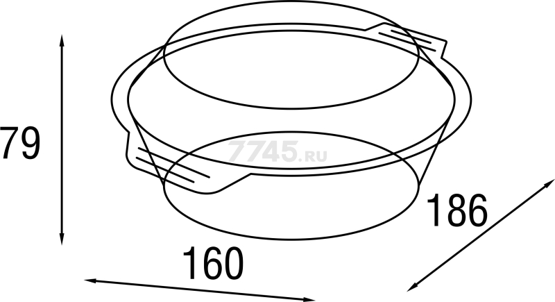 Кастрюля из жаропрочного стекла с крышкой PERFECTO LINEA 0,7 л (11-070010) - Фото 10