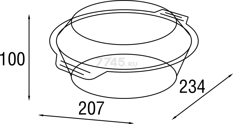 Кастрюля из жаропрочного стекла с крышкой PERFECTO LINEA 1,5 л (11-150010) - Фото 10