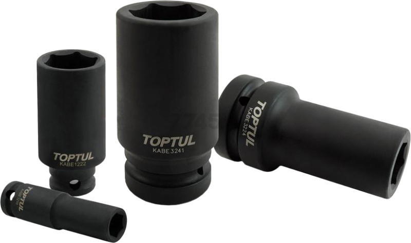 Головка ударная 1" 27 мм 6 граней глубокая TOPTUL (KABE3227)