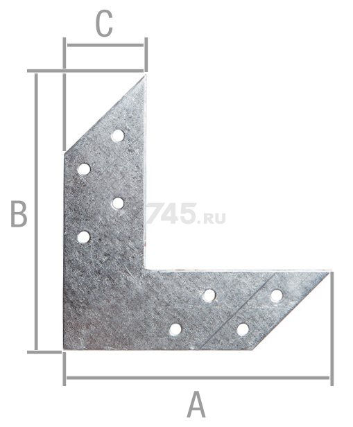 Соединитель угловой 175х175х35 мм STARFIX (SMP1-75392-1) - Фото 2
