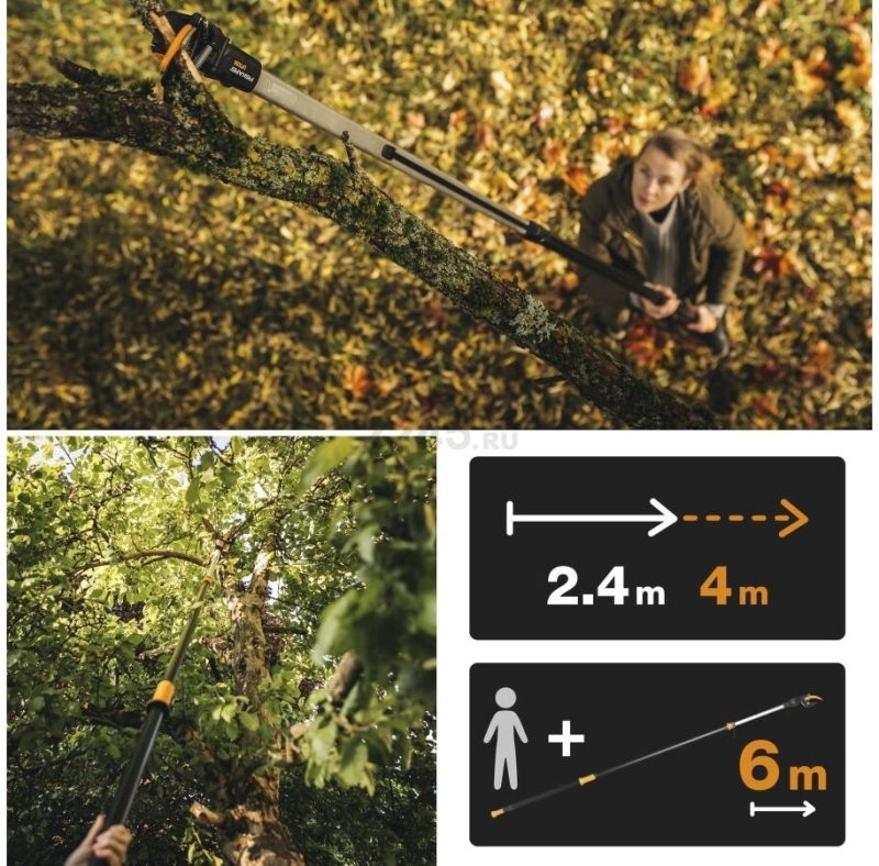 Сучкорез телескопический FISKARS UPX86 PowerGear (1023624) - Фото 11