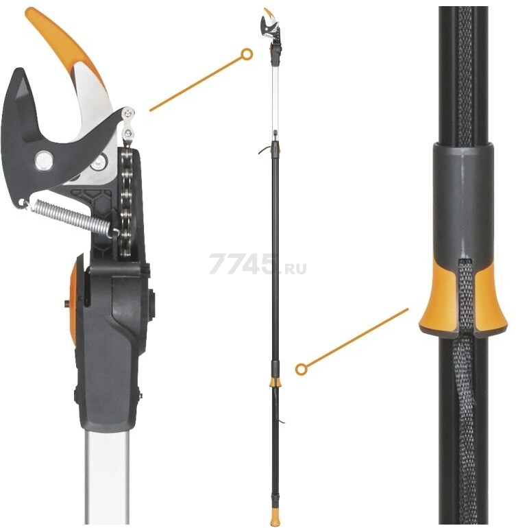 Сучкорез телескопический FISKARS UPX86 PowerGear (1023624) - Фото 9