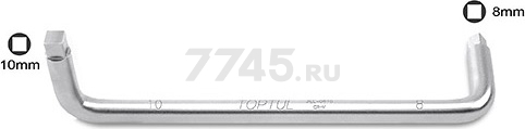 Ключ для сливных пробок 8х10мм 230мм TOPTUL (JEL-0810)