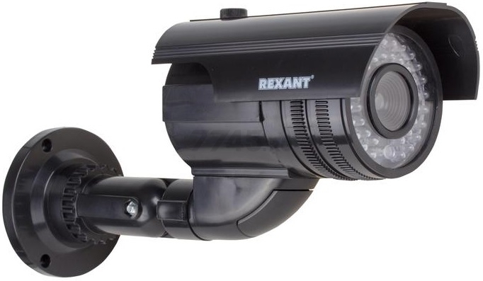 Муляж камеры видеонаблюдения REXANT черный (45-0250)