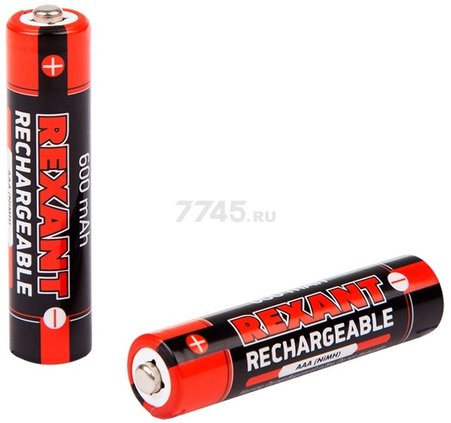 Аккумулятор ААА Ni-MH REXANT 1,2 V 600 mAh 2 штуки (30-1406) - Фото 2