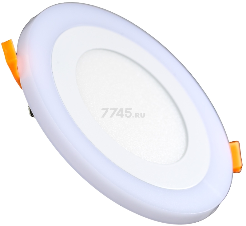 Светильник встраиваемый светодиодный 3+2 Вт 4000K TRUENERGY Color Круг с желтой подсветкой (10221) - Фото 2
