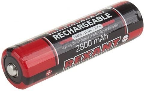 Аккумулятор 18650 REXANT 3,7 V 2800 mAh литий-ионный (30-2030-05) - Фото 2
