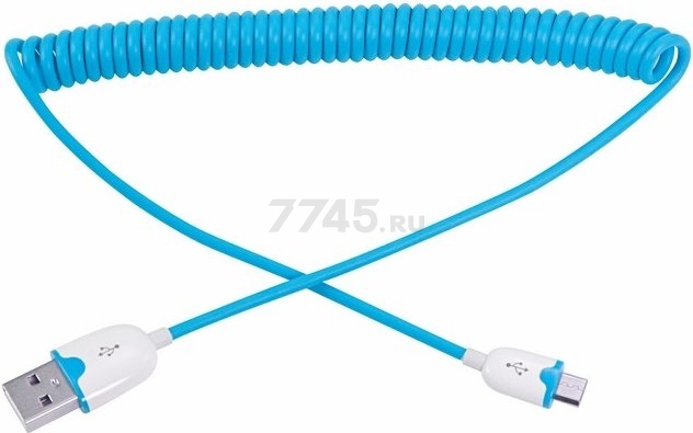 Кабель REXANT microUSB витой 1.5 м синий (18-4302)