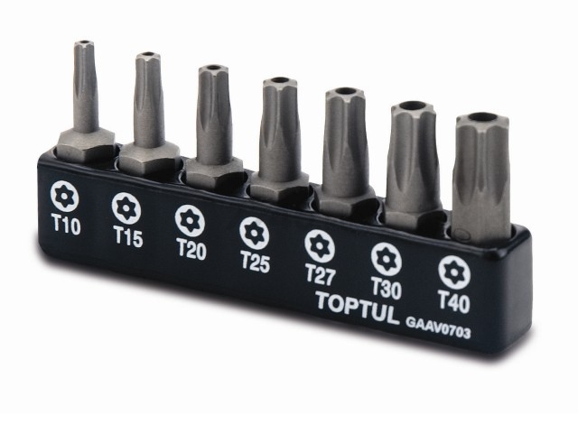 Набор бит Torx с отверстием TOPTUL 7 предметов (GAAV0703)
