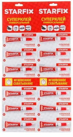 Суперклей универсальный STARFIX 3 г х 12 штук (SM-42379-1)