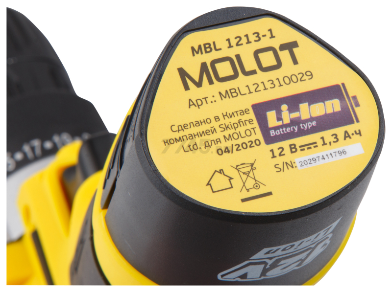 Дрель-шуруповерт аккумуляторная MOLOT MBD 1213-1 Li (MBD12131Li0029A1) - Фото 5