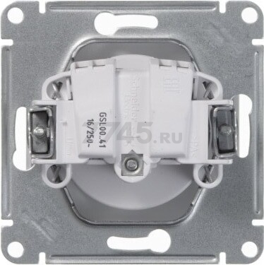 Розетка скрытая SYSTEME (SCHNEIDER) ELECTRIC Glossa белая (GSL000141) - Фото 4