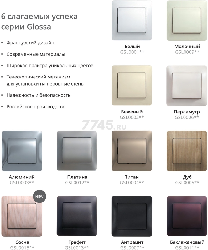 Розетка скрытая SYSTEME (SCHNEIDER) ELECTRIC Glossa белая (GSL000141) - Фото 7