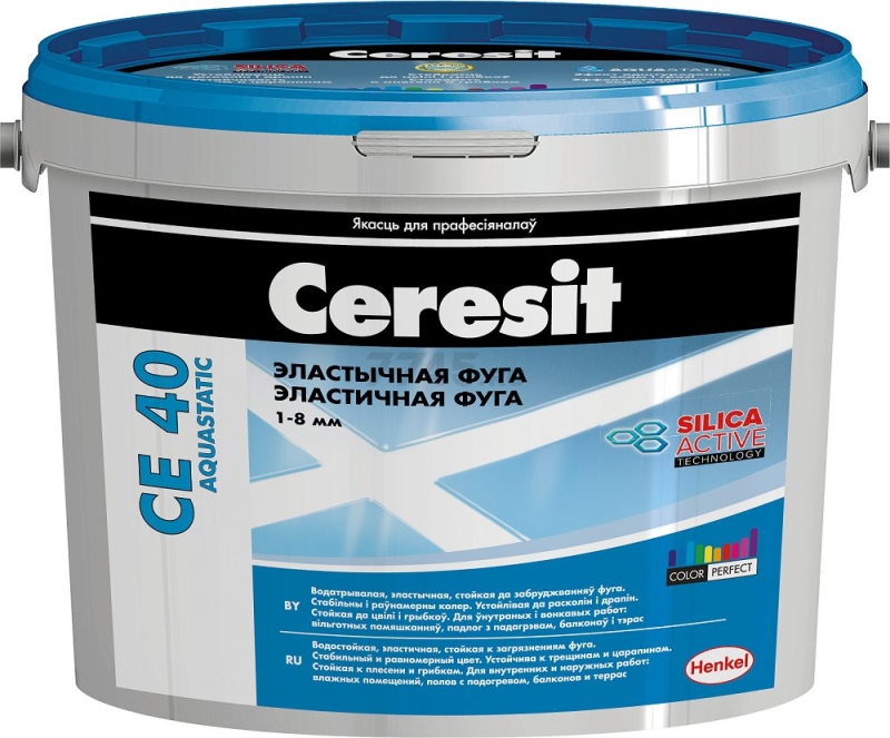Фуга цементная CERESIT CE-40 Aquastatic СТБ 46 карамель 5 кг
