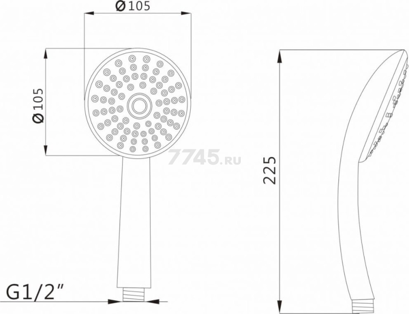 Лейка для душа AV ENGINEERING AVSSS-020 - Фото 6