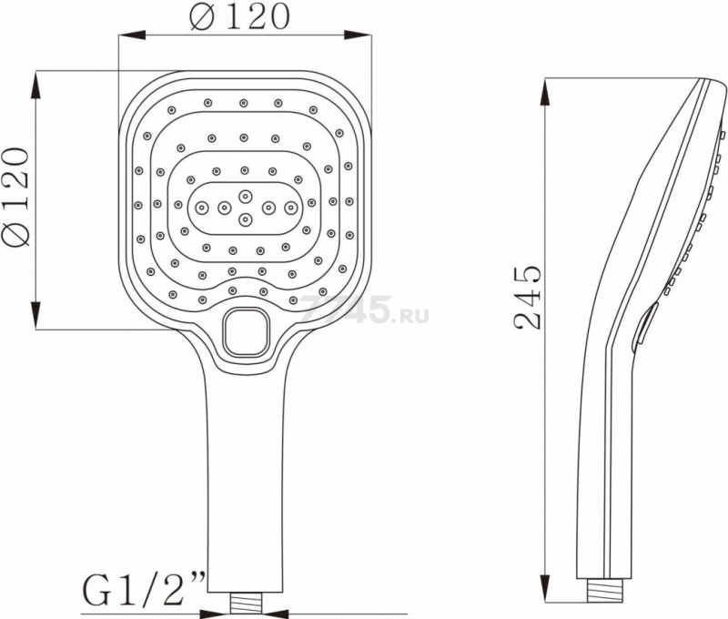 Лейка для душа AV ENGINEERING AVSSS-032 - Фото 7