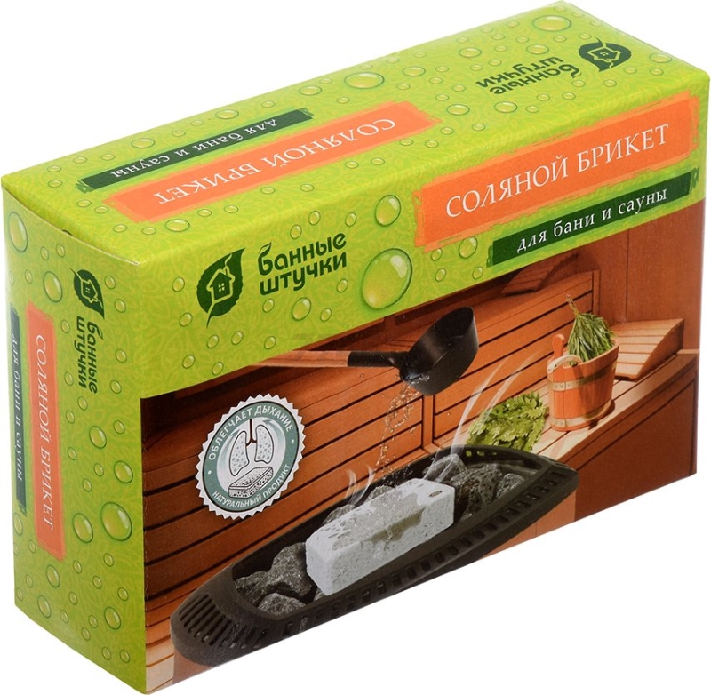 Плитка соляная для бани и сауны БАННЫЕ ШТУЧКИ 1300 г (32400)