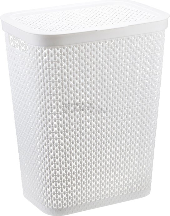 Корзина для белья IDEA Пирула белая 35 л (М2614)