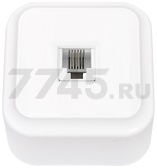 Розетка телефонная наружная BYLECTRICA Пралеска белая (ТР4-017)