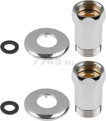 Американка прямая 3/4"х3/4" с внутренней-наружной резьбой AV ENGINEERING 2 штуки (AVE156002-1) - Фото 2