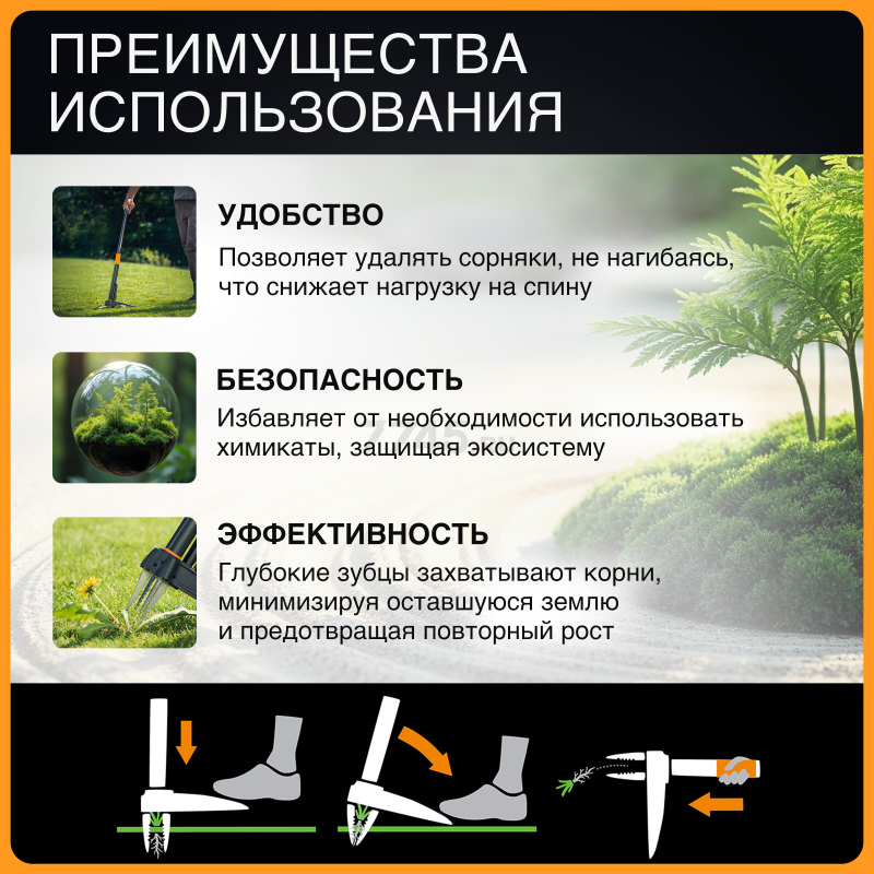 Корнеудалитель FISKARS Xact (1020126) - Фото 3