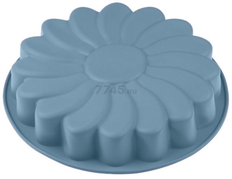 Форма для выпечки силиконовая ромашка 23,5х5 см PERFECTO LINEA Bluestone голубая (20-001128)
