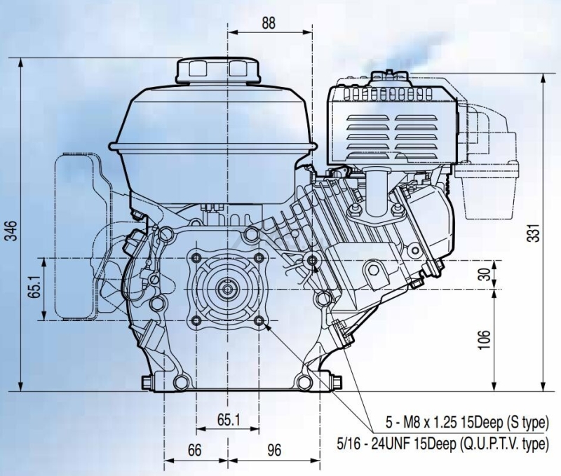 Двигатель ASILAK SL-168F-SH25 - Фото 4