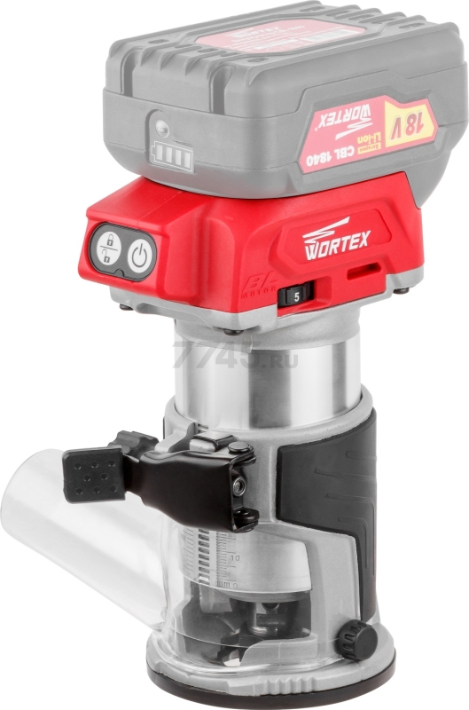 Фрезер кромочный аккумуляторный WORTEX CMM 1835 XLT SOLO (CMM183502629) - Фото 12