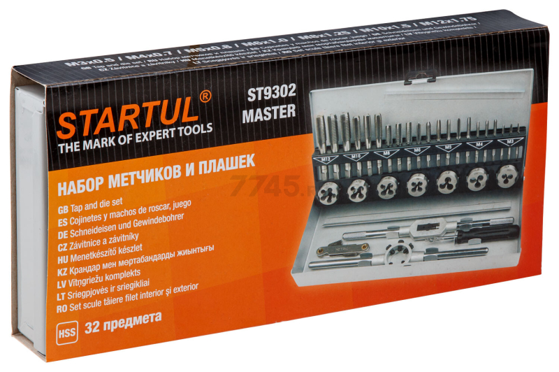 Набор метчиков и плашек STARTUL Master 32 предмета (ST9302) - Фото 12