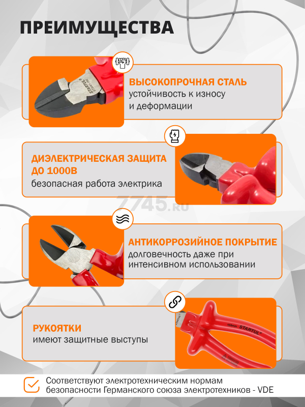Бокорезы диэлектрические 160 мм STARTUL Profi (ST3061-160) - Фото 2