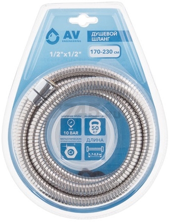 Шланг душевой AV ENGINEERING 170-230 см (AVSSS-050) - Фото 9