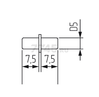 Полкодержатель STARFIX d5 мм цинк 10 штук (SMZ1-24548-10) - Фото 2
