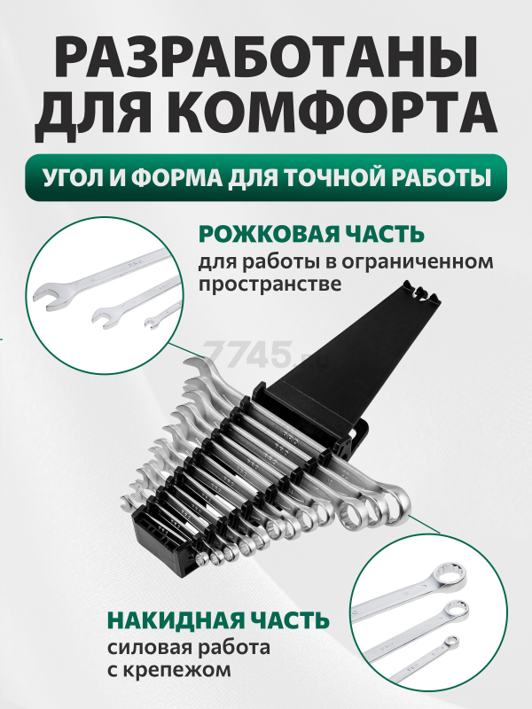 Набор ключей комбинированных 6-22 мм 12 предметов PRO STARTUL GT (PRO-81012) - Фото 2