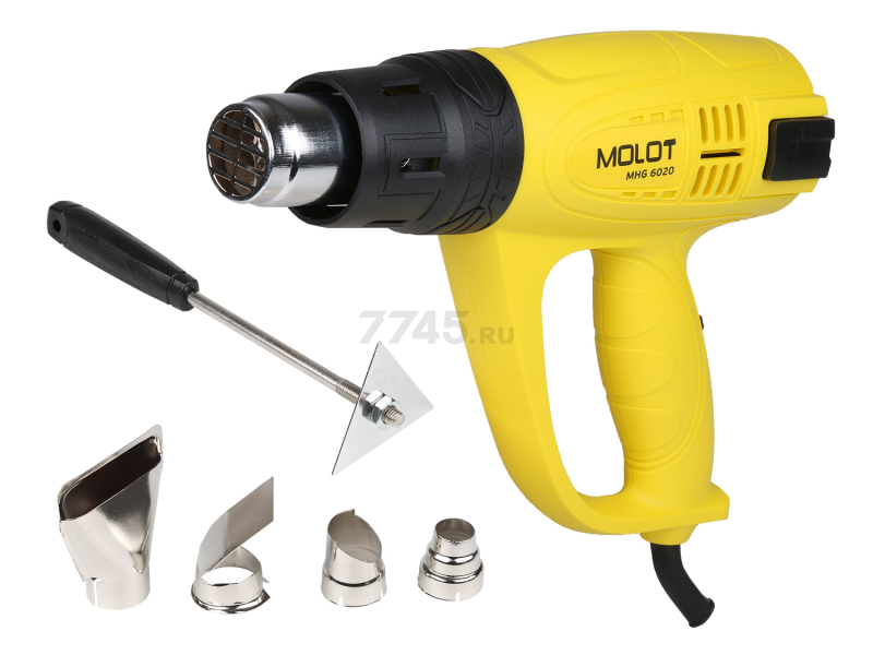 Фен строительный (термовоздуходувка) MOLOT MHG 6020 (MHG602000011) - Фото 7