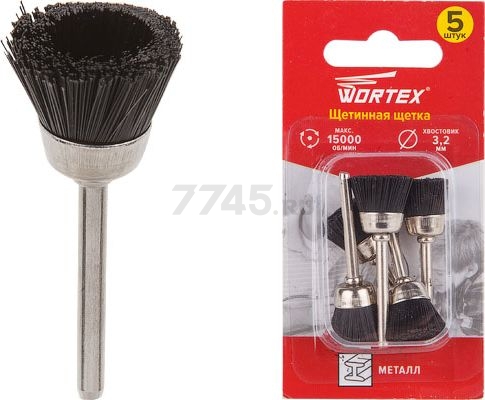 Щетка для гравера 16 мм WORTEX 5 штук (ETBN3216018)